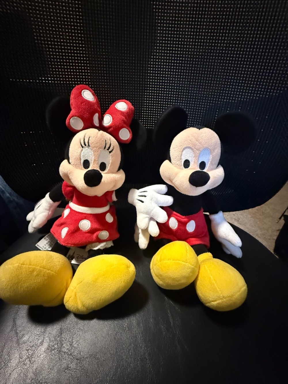 Disney Mickey & Minnie Plush Duo - Red, Black, Yellow, White